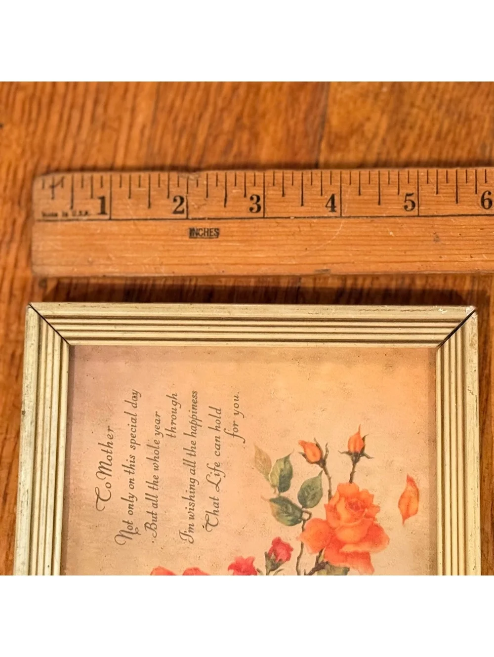 Vintage Floral To Mother Wall Art Picture Frame